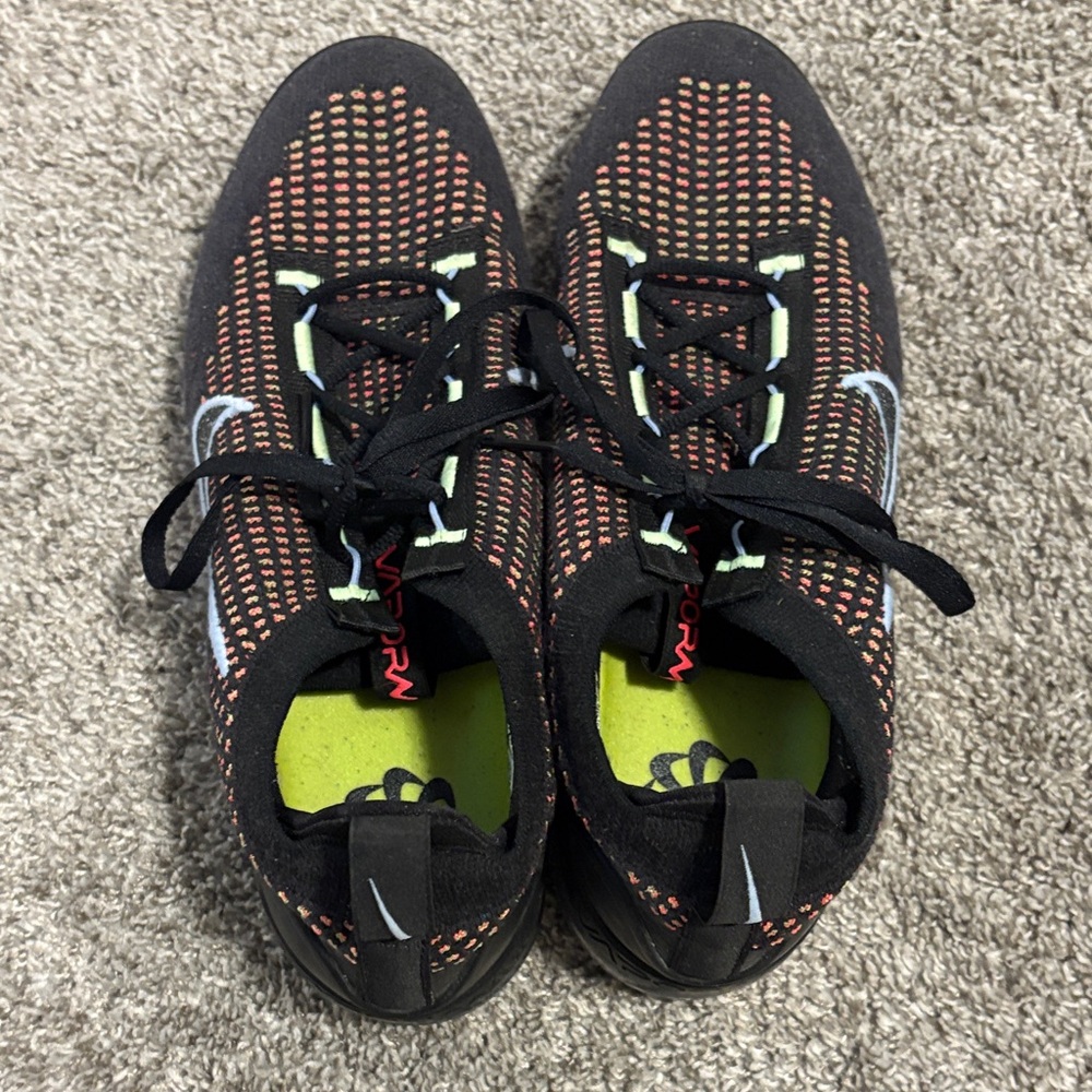 Nike Black and Neon Green Sneakers